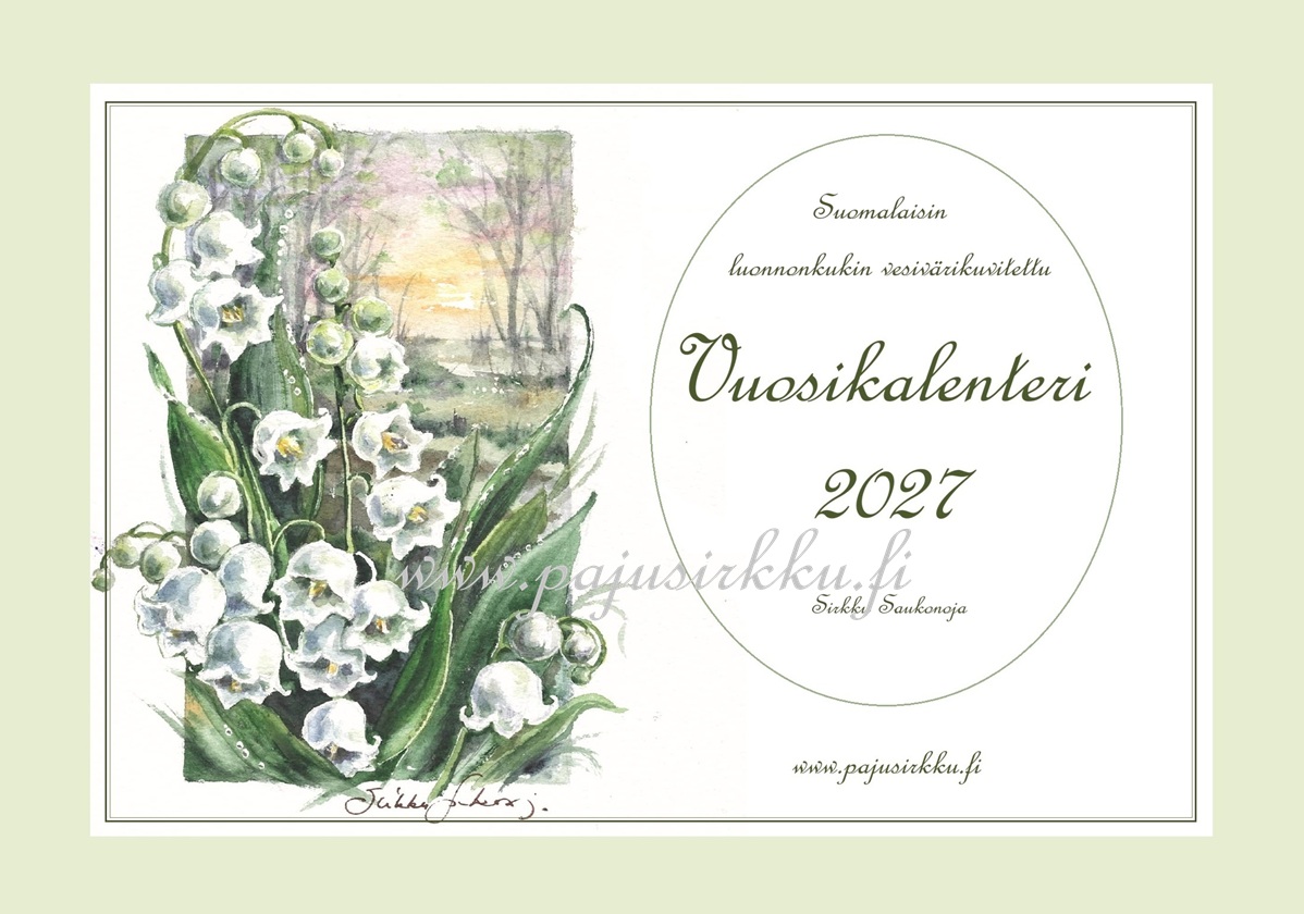 vuosikalenteri 2027, suomalaiset luonnonkukat